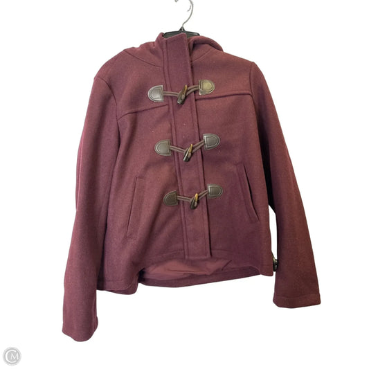 Coat Peacoat By Time And Tru In Maroon, Size: S