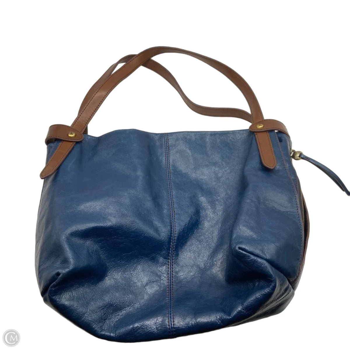 Handbag Leather By Hobo Intl, Size: Medium