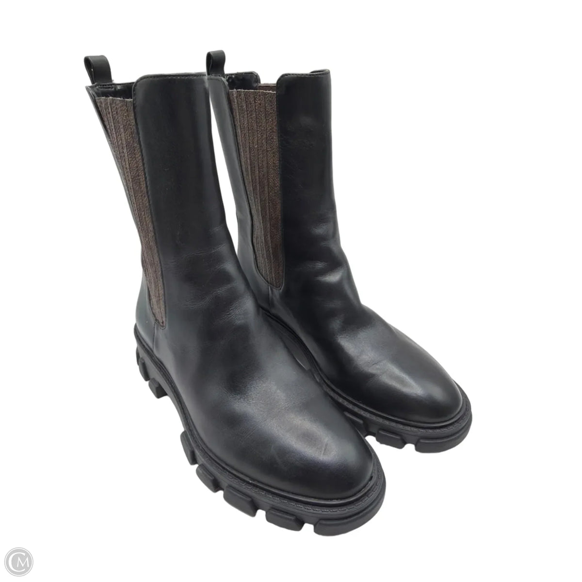 Boots Designer By Michael By Michael Kors In Black & Brown, Size: 7