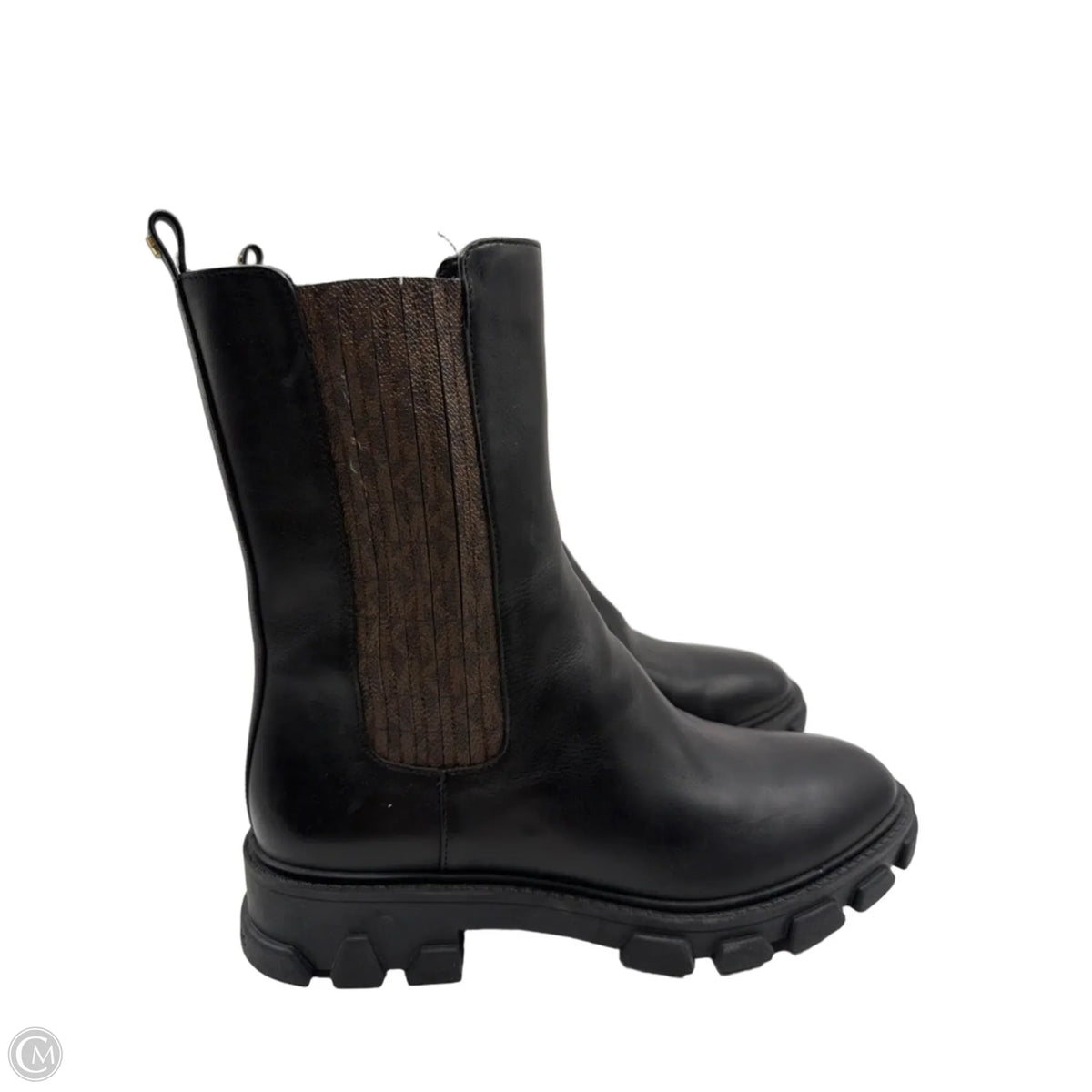 Boots Designer By Michael By Michael Kors In Black & Brown, Size: 7