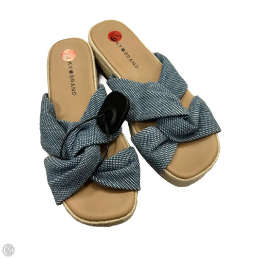 Sandals Flats By Lucky Brand In Blue, Size: 6.5
