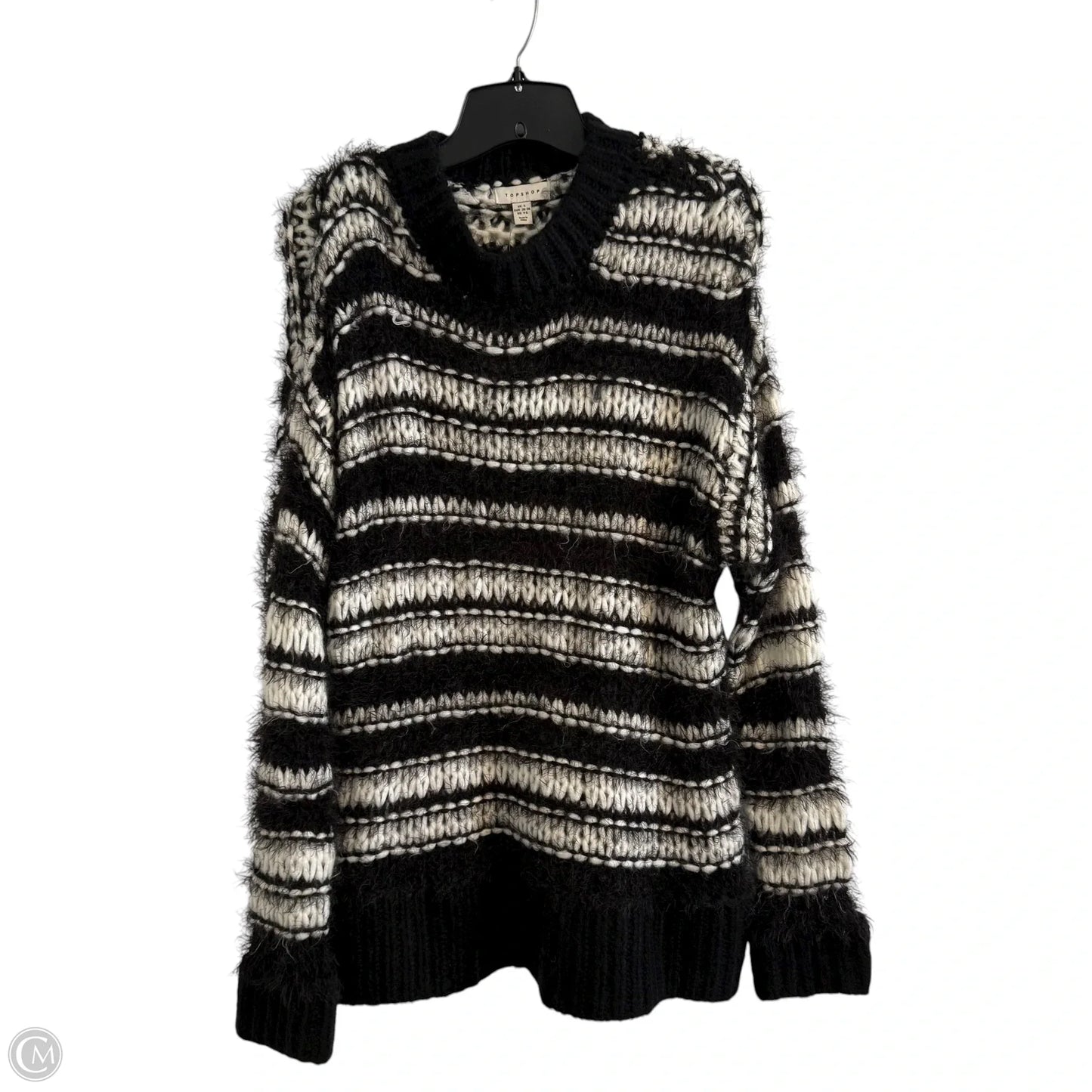 Sweater By Top Shop In Black & White, Size: S