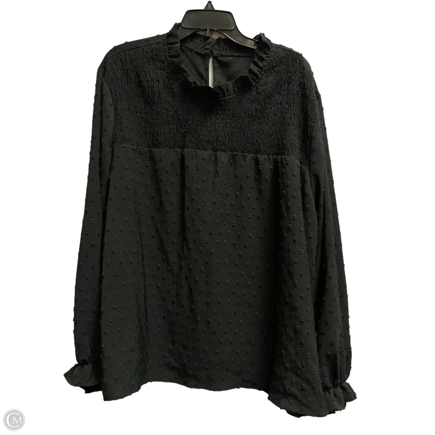 Top Long Sleeve By Shein In Black, Size: 4x