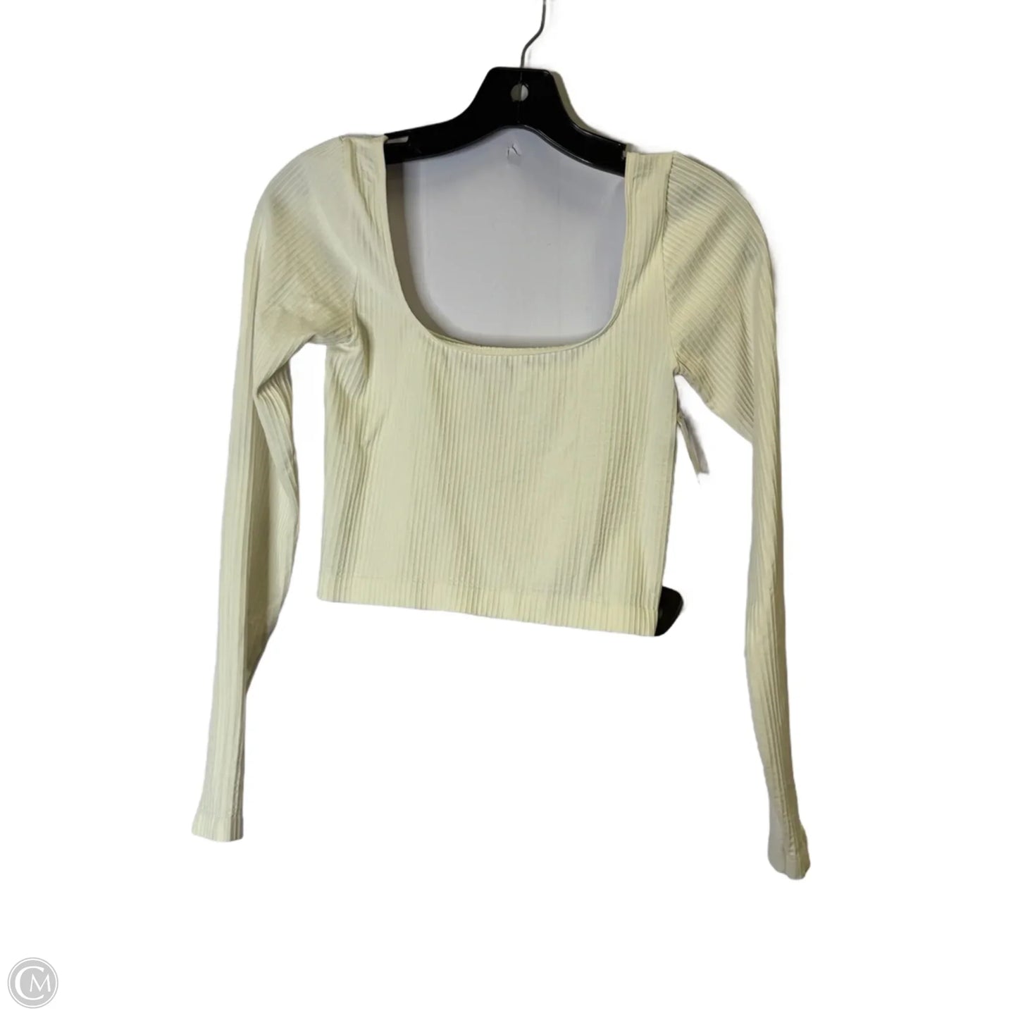 Top Long Sleeve Basic By Anthropologie In White, Size: S