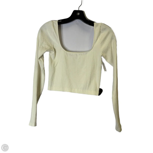 Top Long Sleeve Basic By Anthropologie In White, Size: S