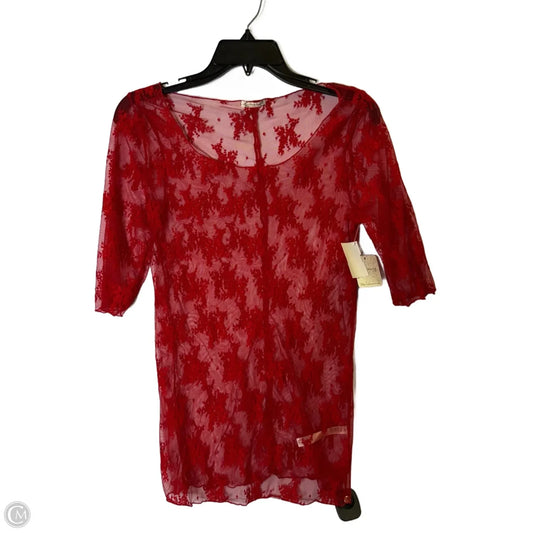 Top Short Sleeve By Free People In Red, Size: L