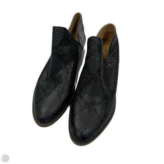 Boots Ankle Heels By Lucky Brand In Blue, Size: 10