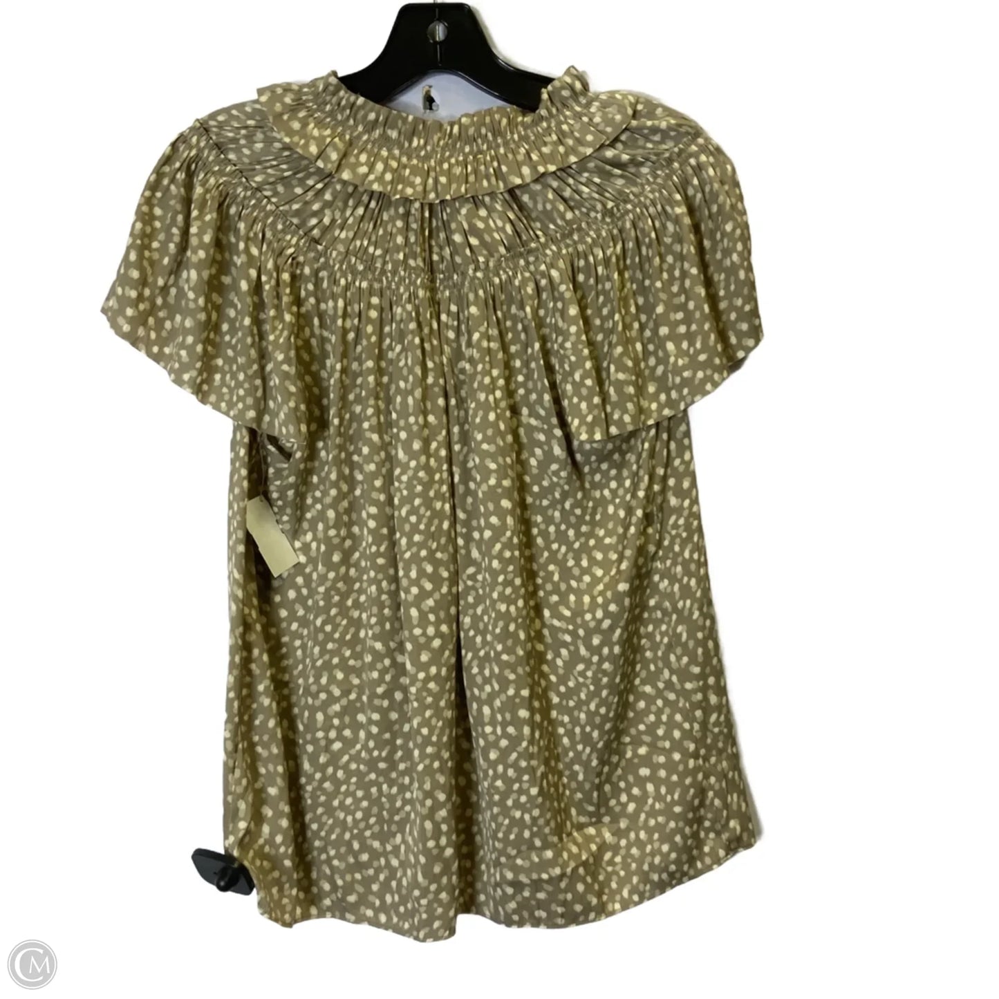 Top Short Sleeve By Cupcakes And Cashmere In Taupe, Size: S