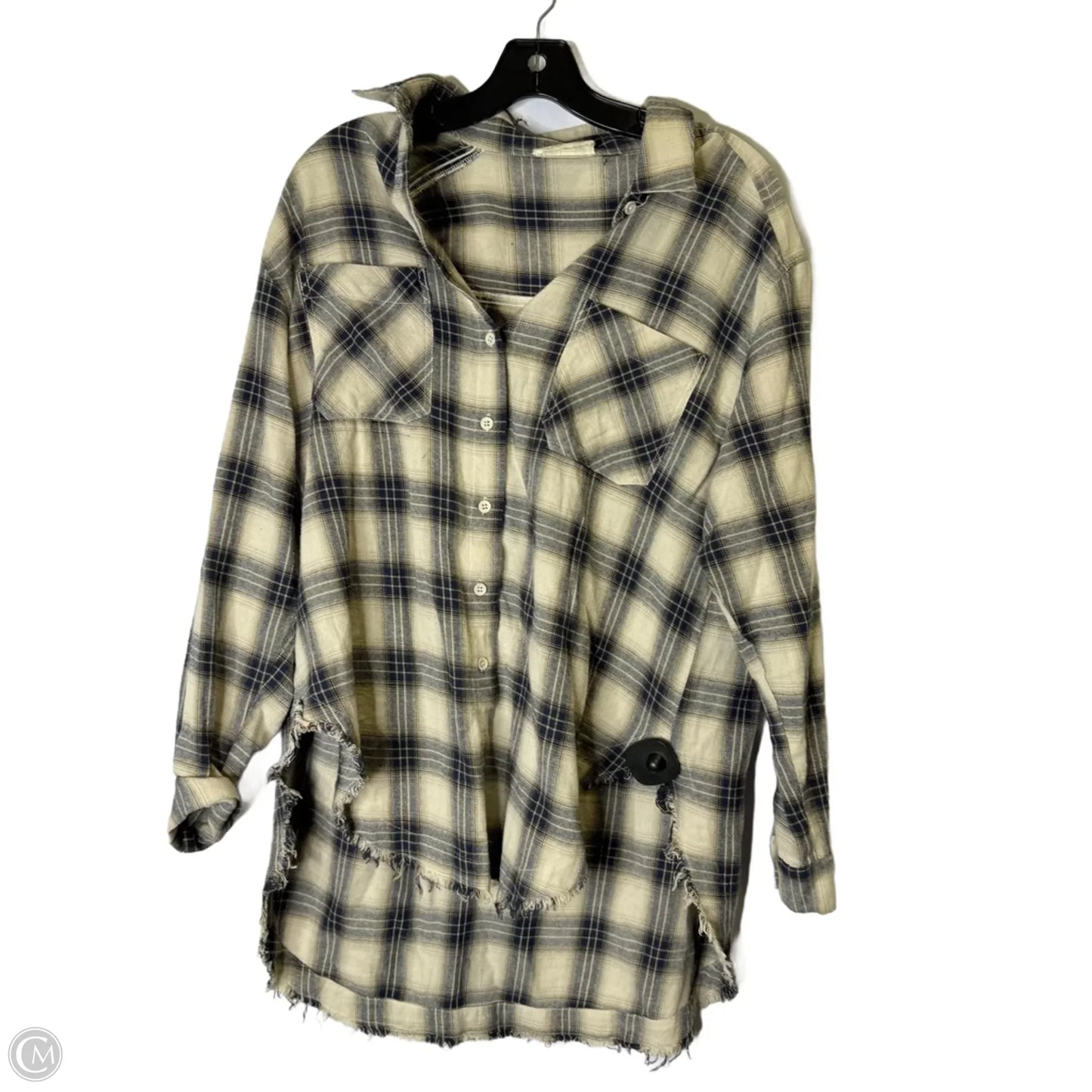 Top Long Sleeve Basic By Dress Up In Cream, Size: S