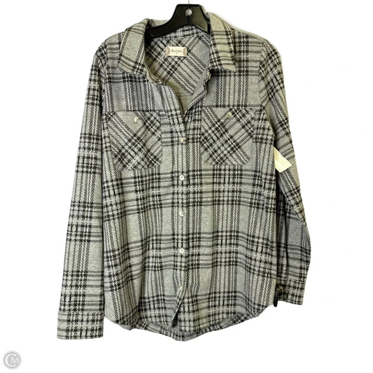Jacket Shirt By Altard State In Grey, Size: M
