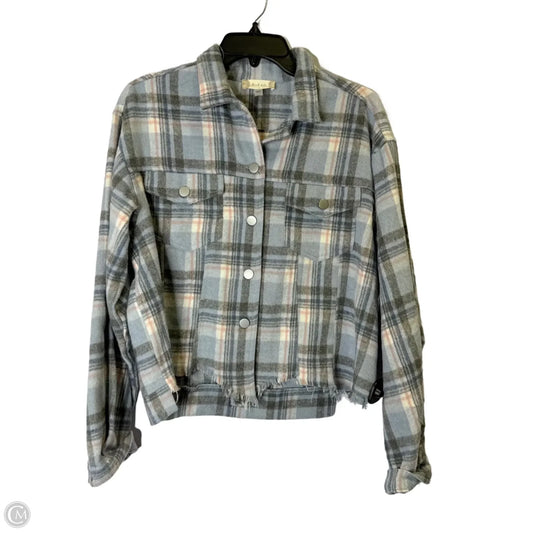 Jacket Shirt By Altard State In Blue, Size: S