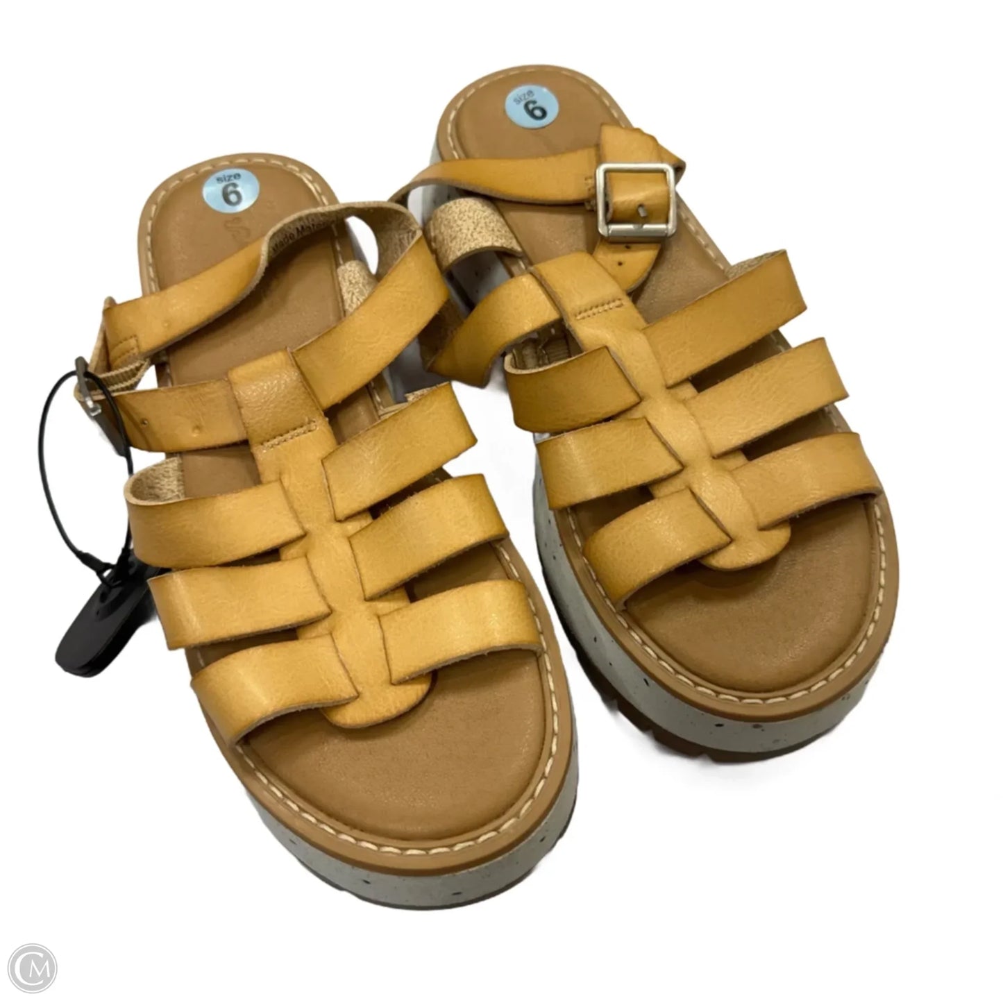 Sandals Heels Platform By Universal Thread In Tan, Size: 6