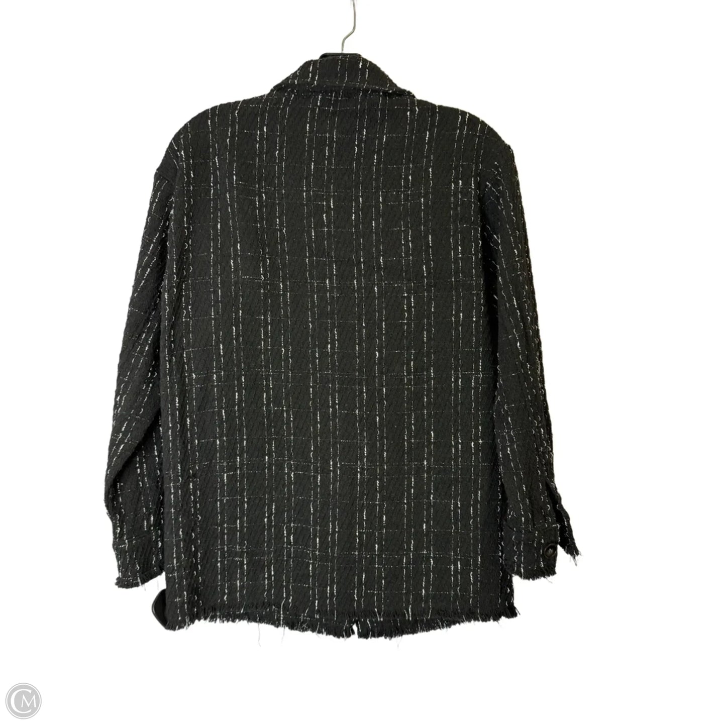 Jacket Shirt By Clothes Mentor In Black, Size: S