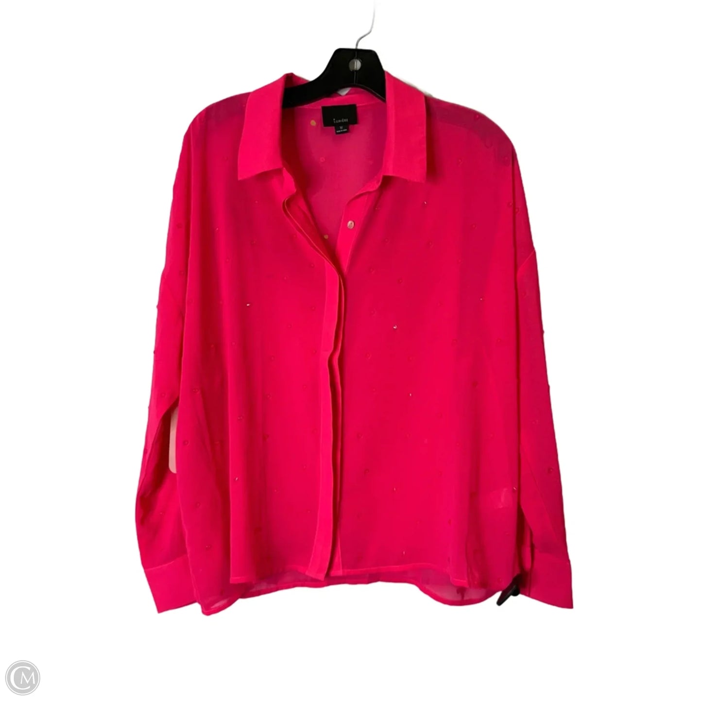 Top Long Sleeve By Lumiere In Pink, Size: M
