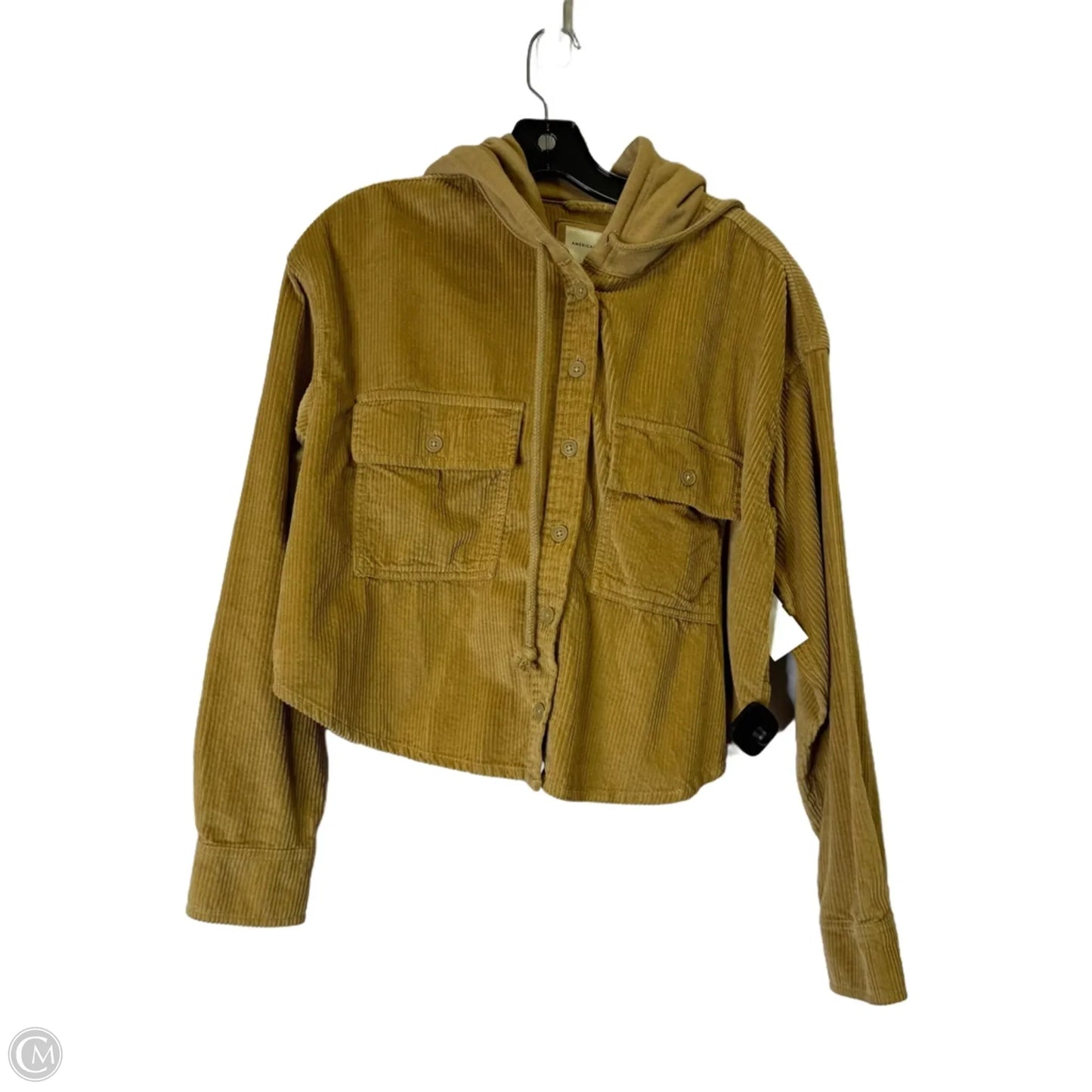 Jacket Shirt By American Eagle In Yellow, Size: S