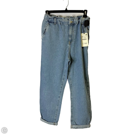 Jeans Straight By Zara In Blue Denim, Size: 8