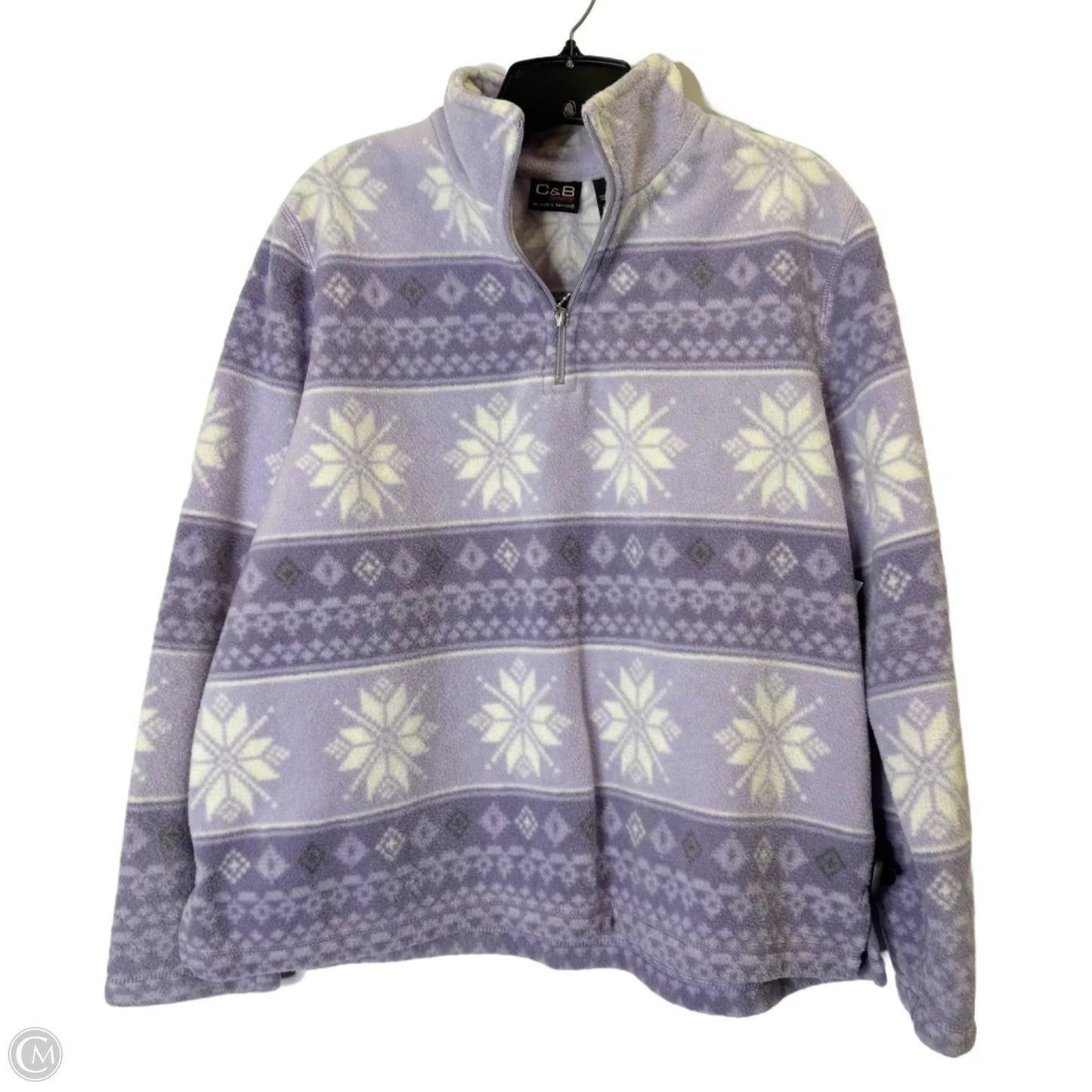 Jacket Fleece By Clothes Mentor In Purple, Size: L