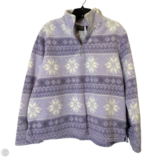 Jacket Fleece By Clothes Mentor In Purple, Size: L