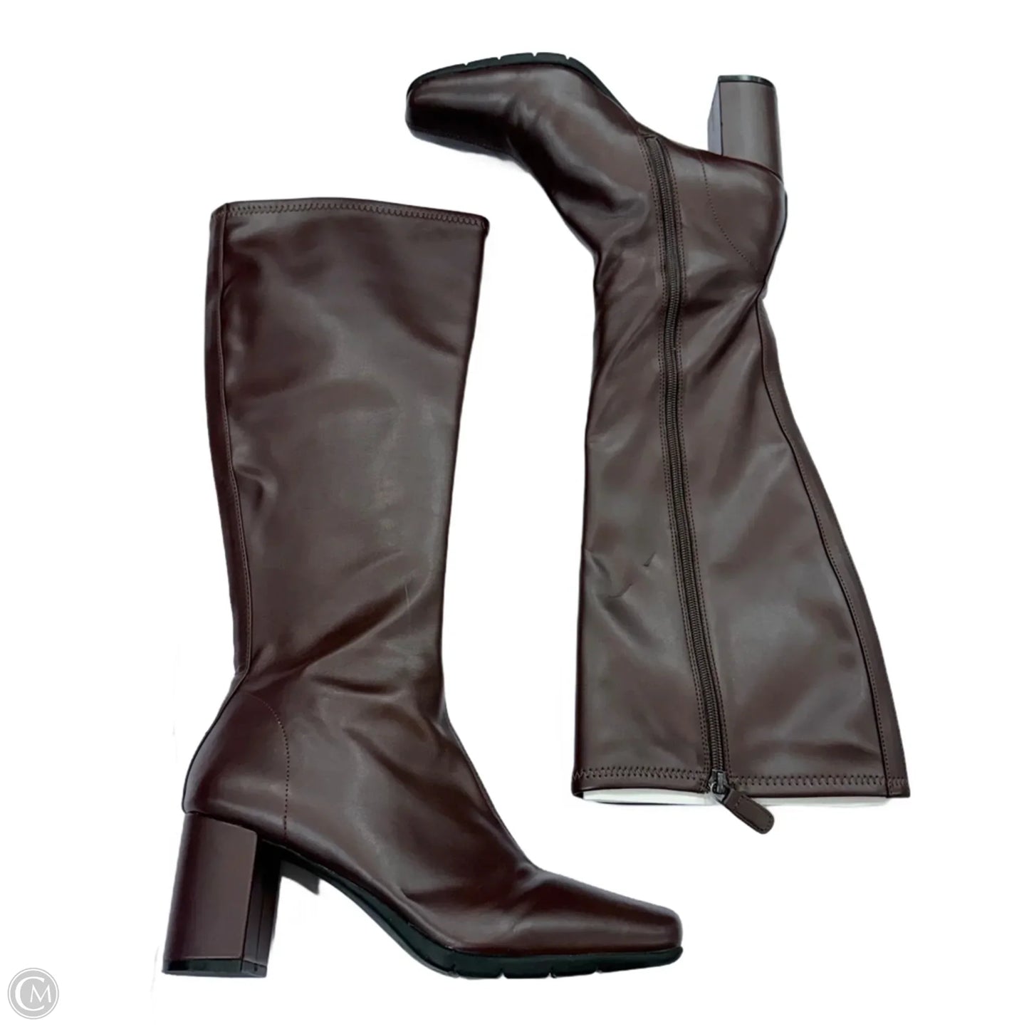 Boots Knee Heels By Aerosoles In Maroon, Size: 9