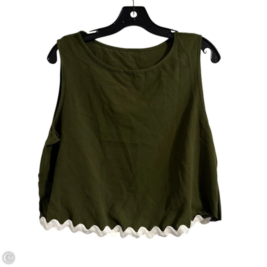 Top Sleeveless By Shein In Green, Size: L