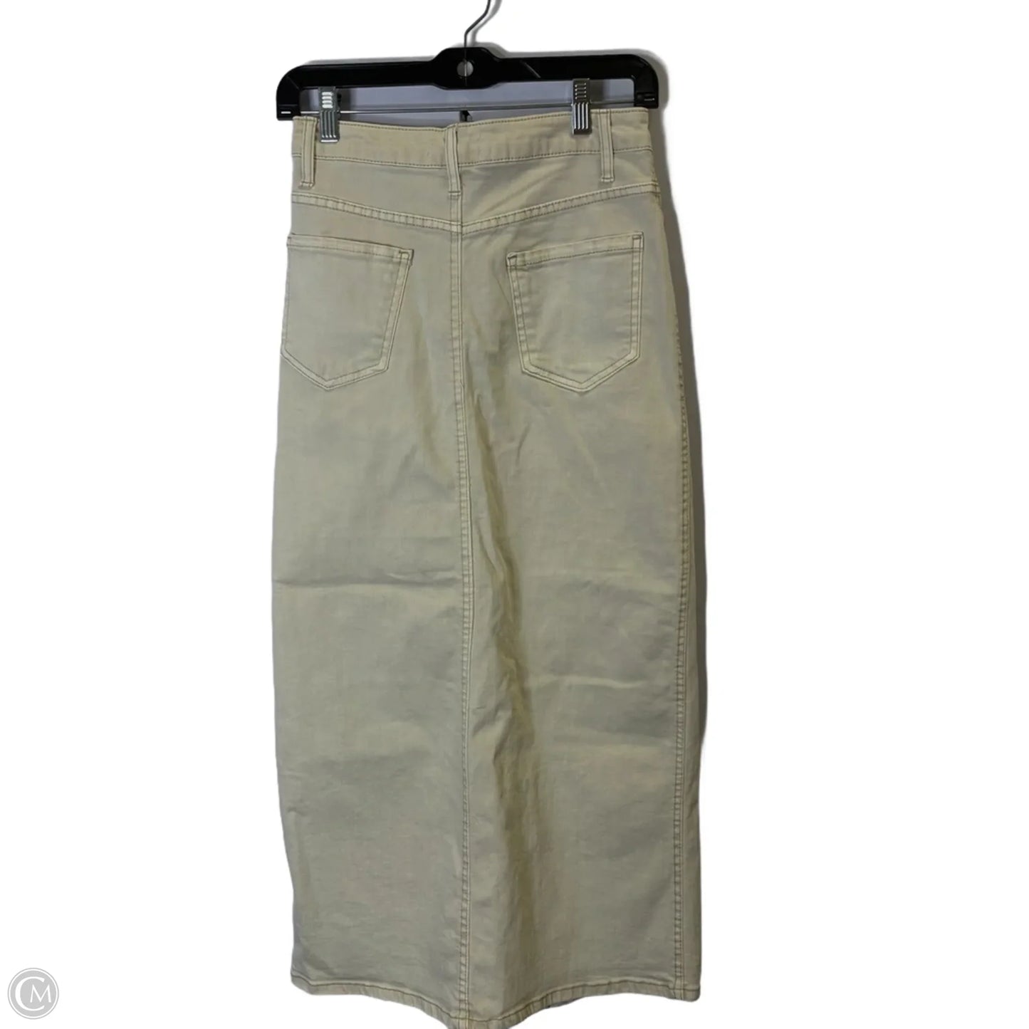 Skirt Midi By Oat In Cream Denim, Size: 0