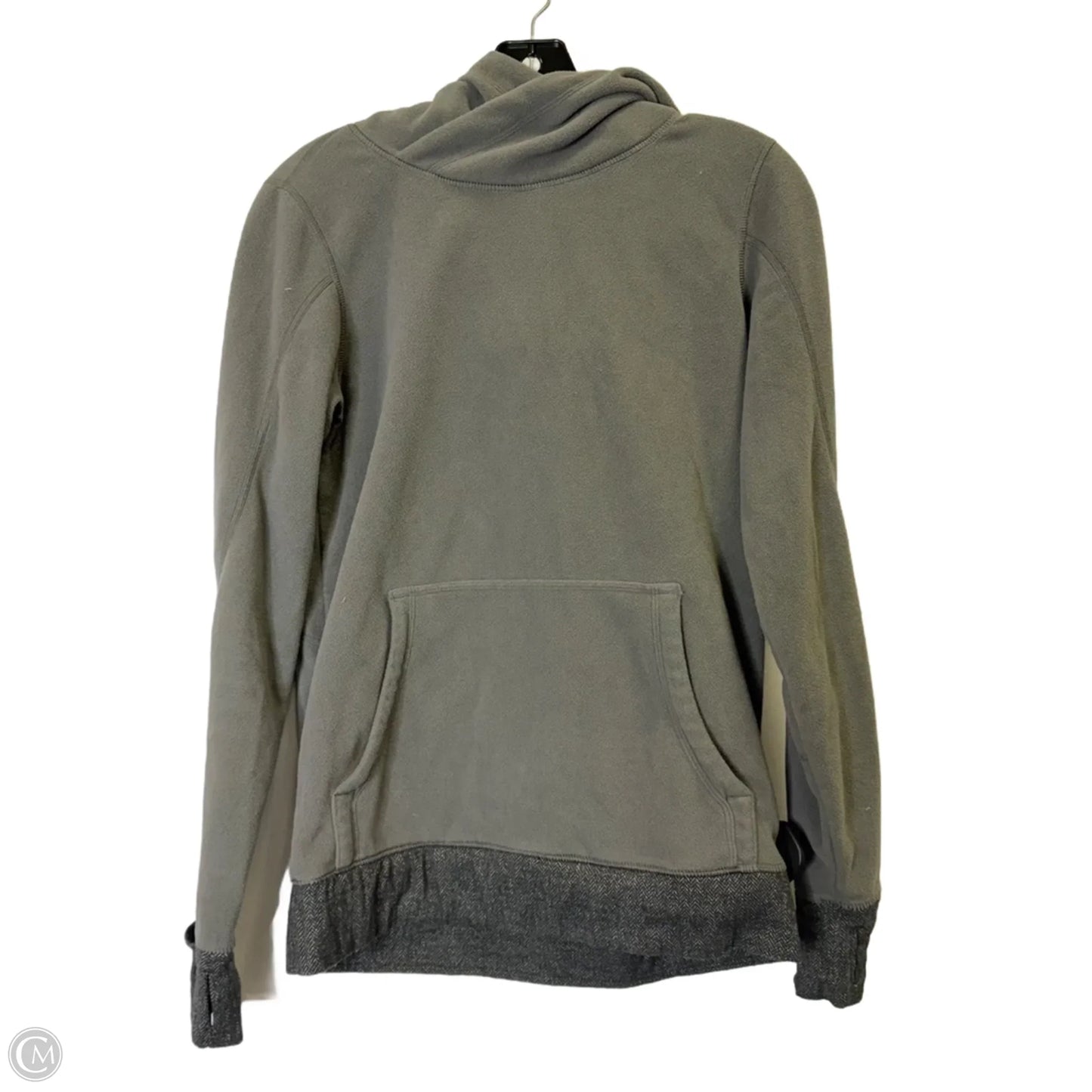 Athletic Sweatshirt Hoodie By Lululemon In Grey, Size: S