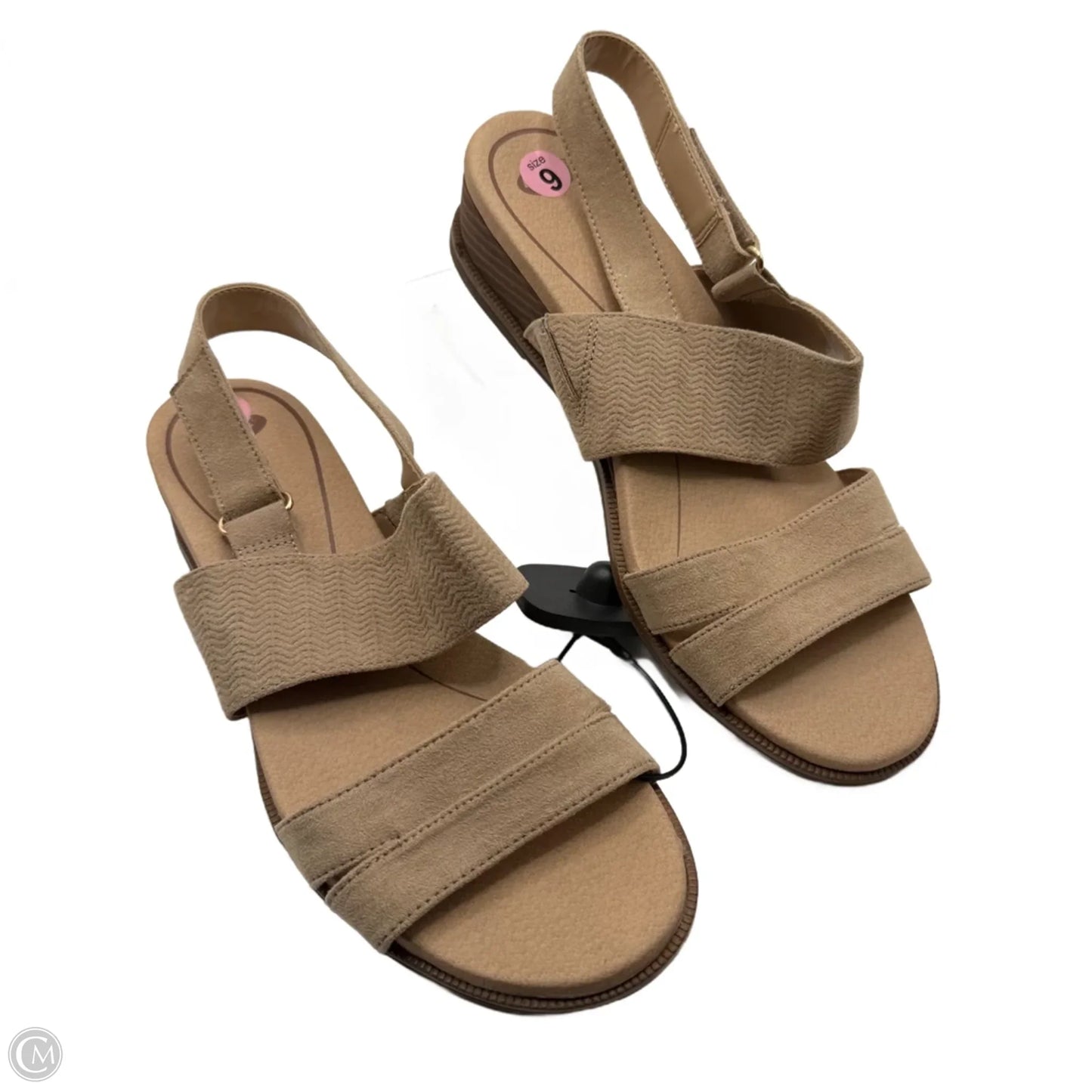 Sandals Heels Wedge By Dr Scholls In Tan, Size: 9