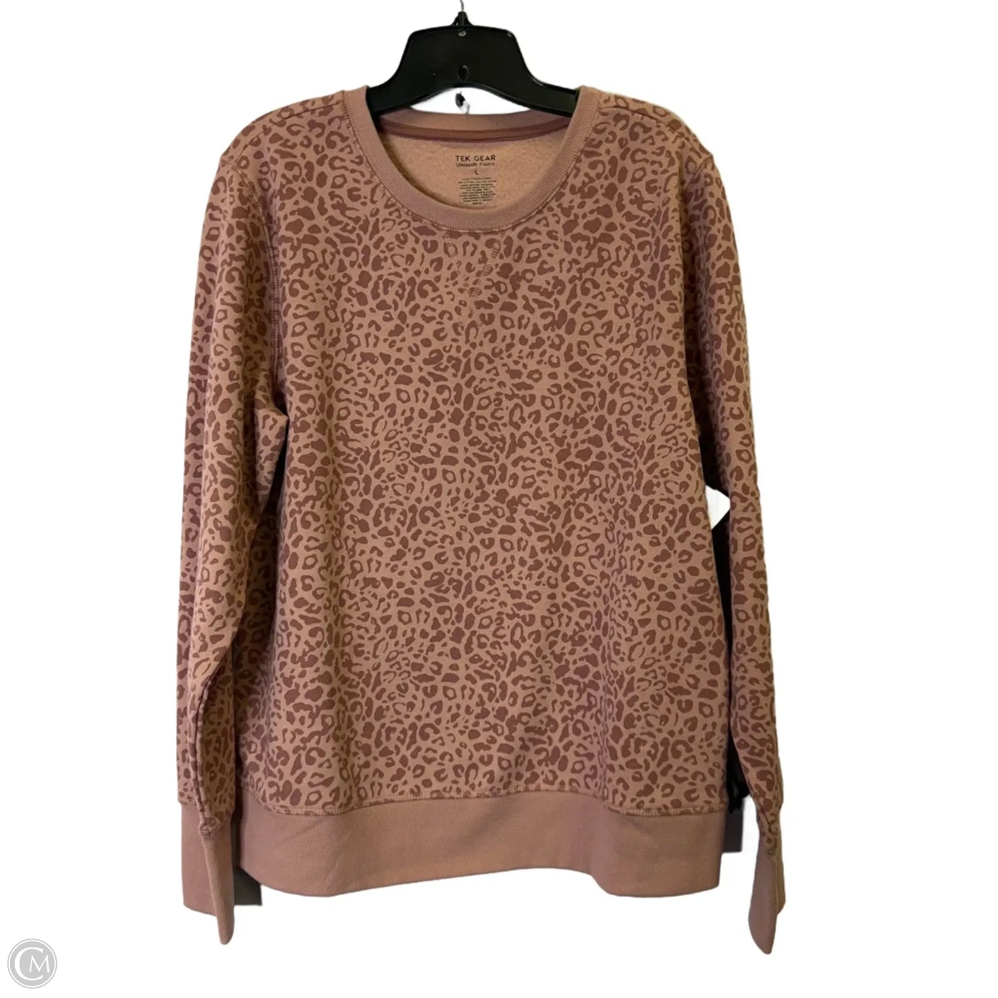 Sweatshirt Crewneck By Tek Gear In Pink, Size: L