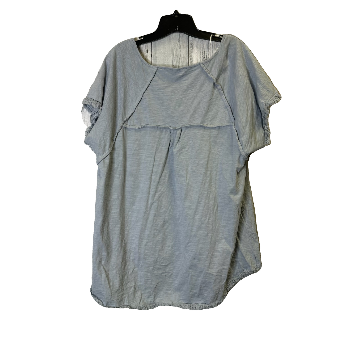 Top Short Sleeve Basic By Umgee In Blue, Size: 2x