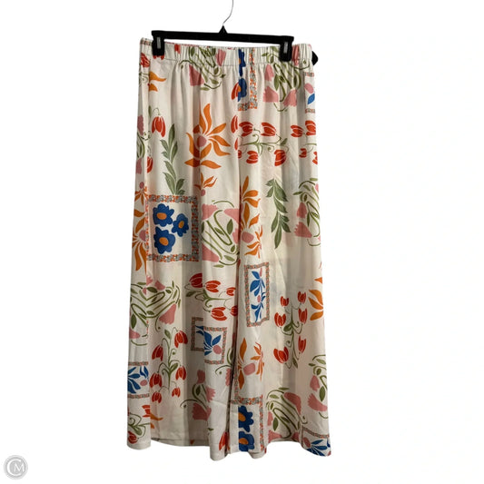 Pants Wide Leg By Shein In Floral Print, Size: 1x