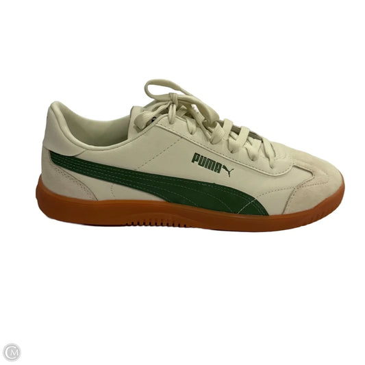 Shoes Sneakers By Puma In Cream & Green, Size: 8.5