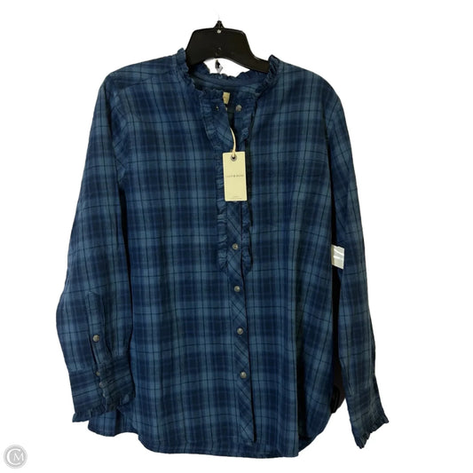 Top Long Sleeve By Lucky Brand In Blue, Size: L