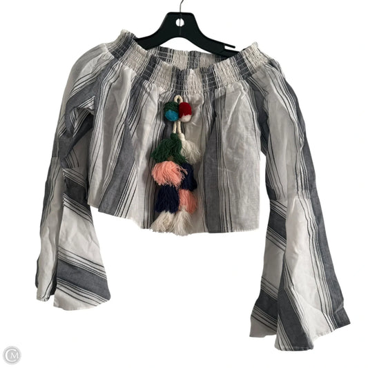 Top Long Sleeve By Anthropologie In Striped Pattern, Size: Xs