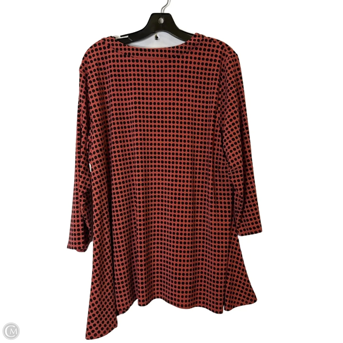 Top Long Sleeve Basic By Anne Klein In Red, Size: 1x