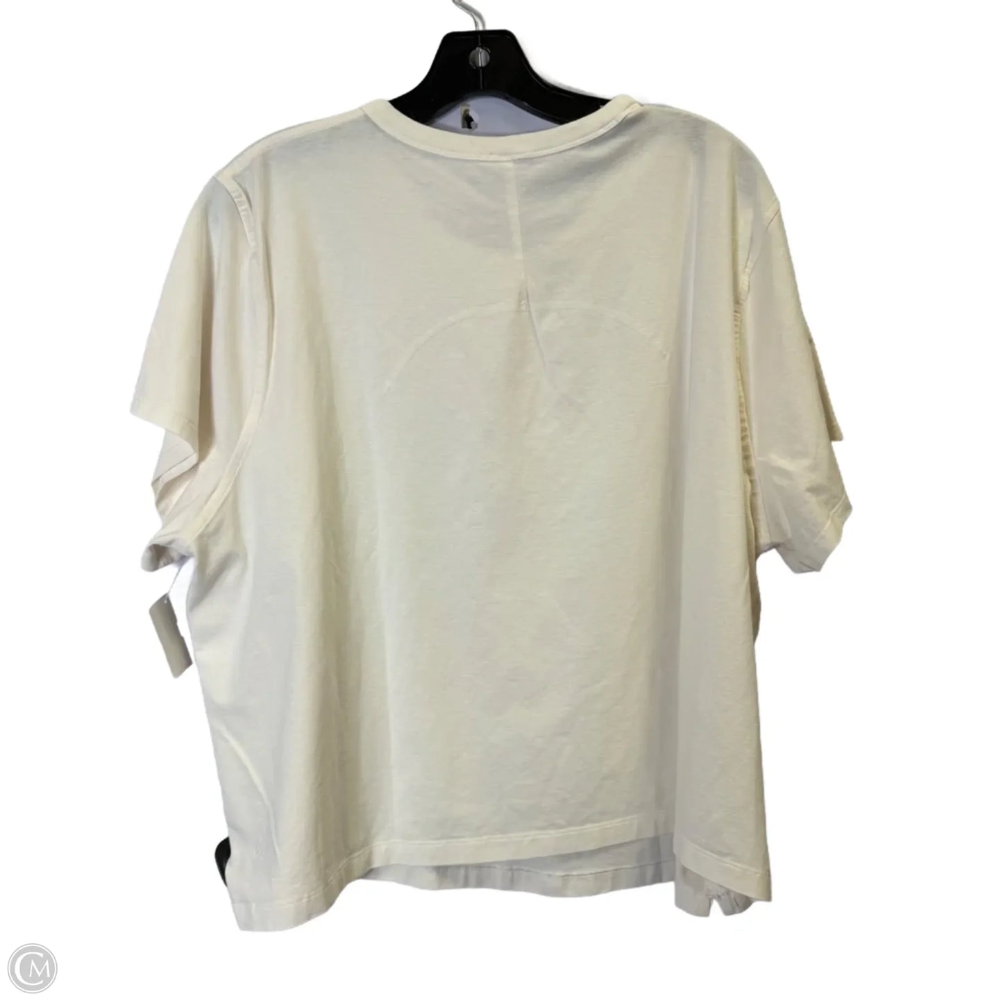 Athletic Top Short Sleeve By Lululemon In White, Size: M