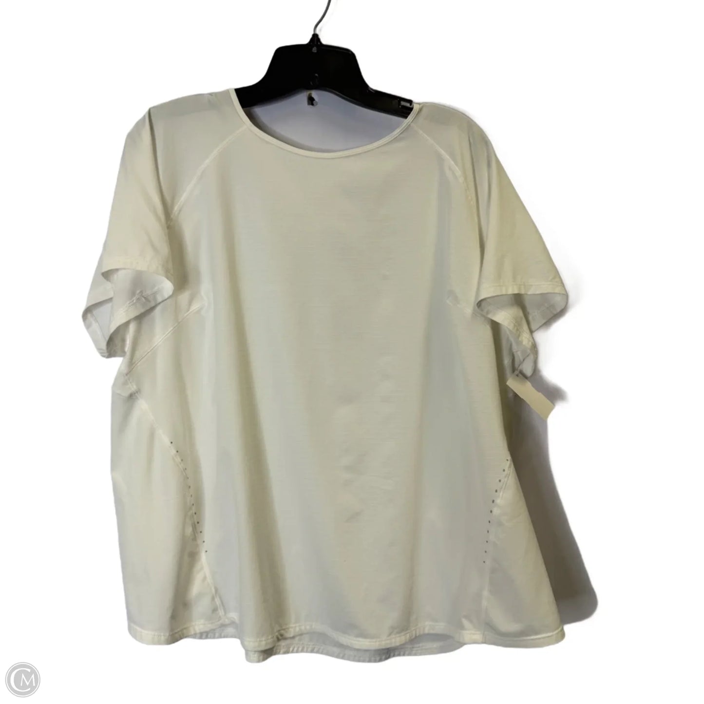 Athletic Top Short Sleeve By Lululemon In White, Size: M