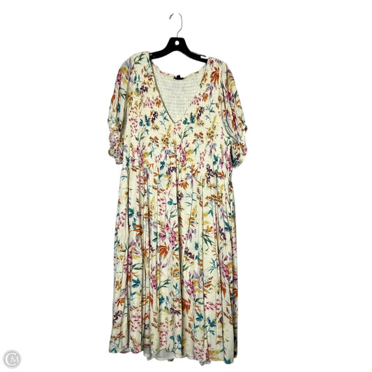 Dress Casual Midi By Torrid In Cream, Size: 4x