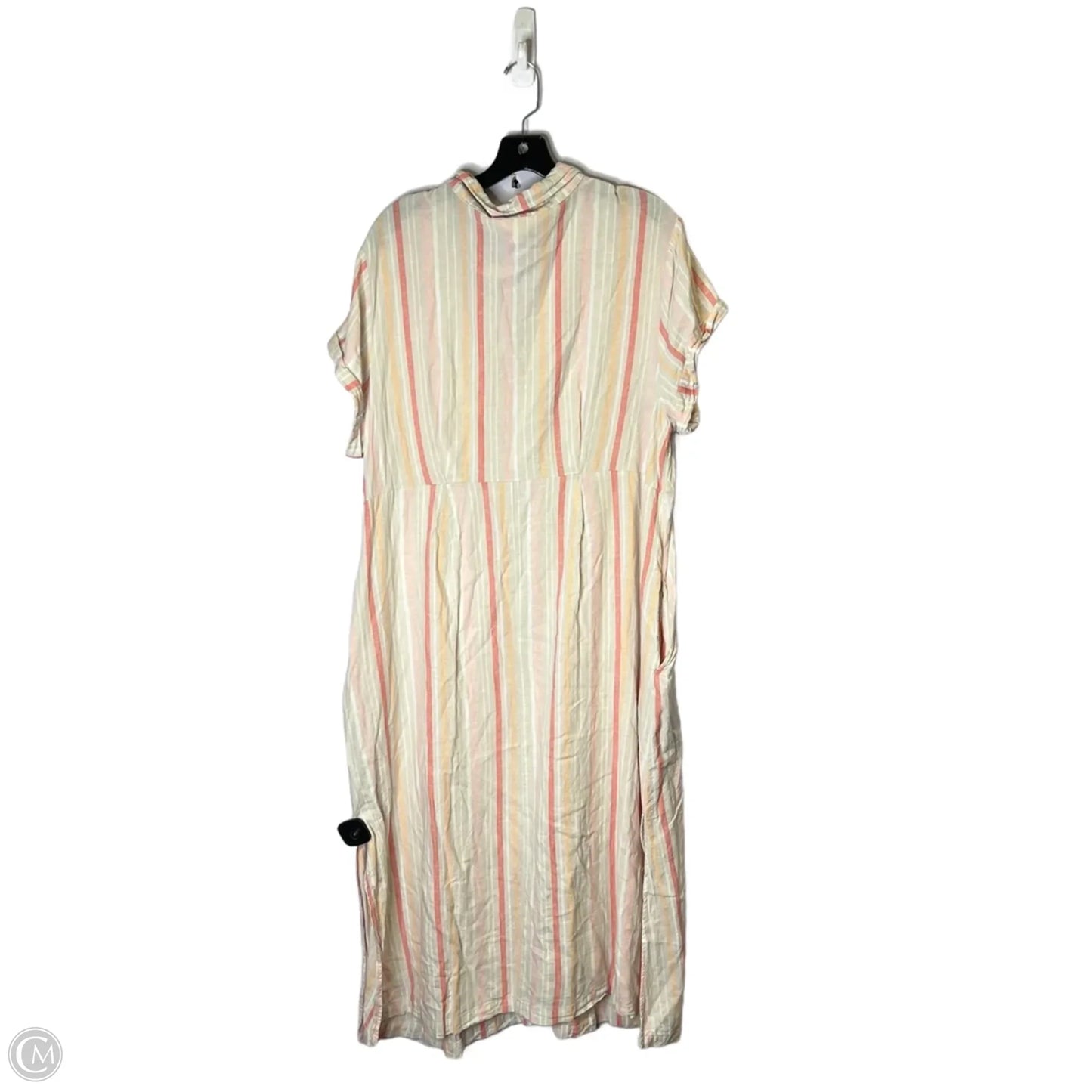 Dress Casual Midi By Terra & Sky In Striped Pattern, Size: Xl