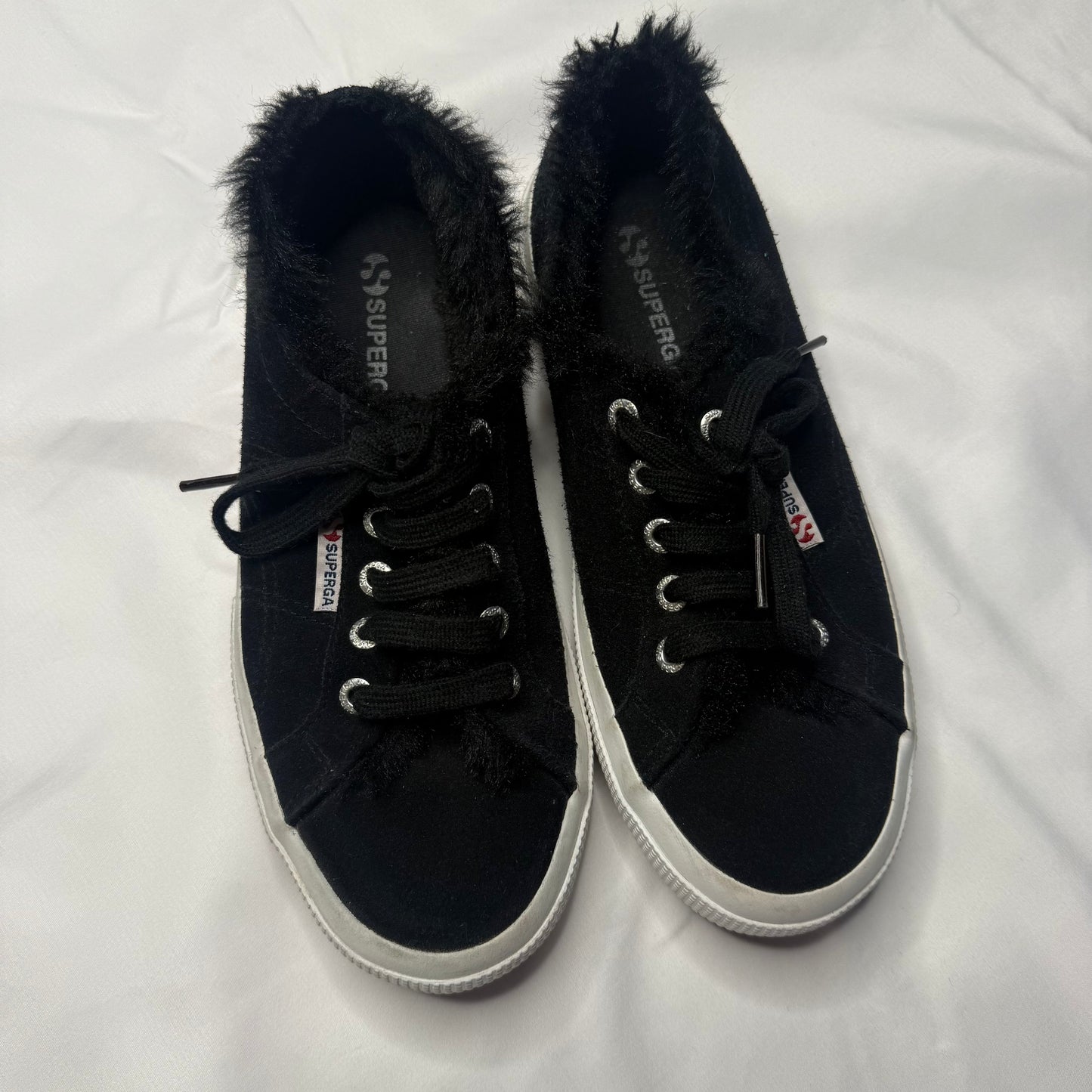 Shoes Flats By Superga In Black, Size: 8