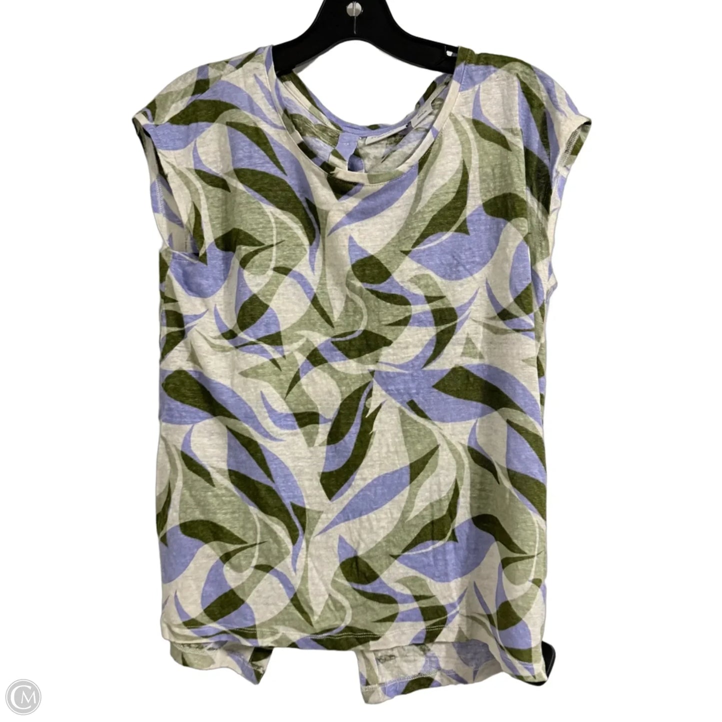 Top Sleeveless By Nicole By Nicole Miller In Cream & Green, Size: S