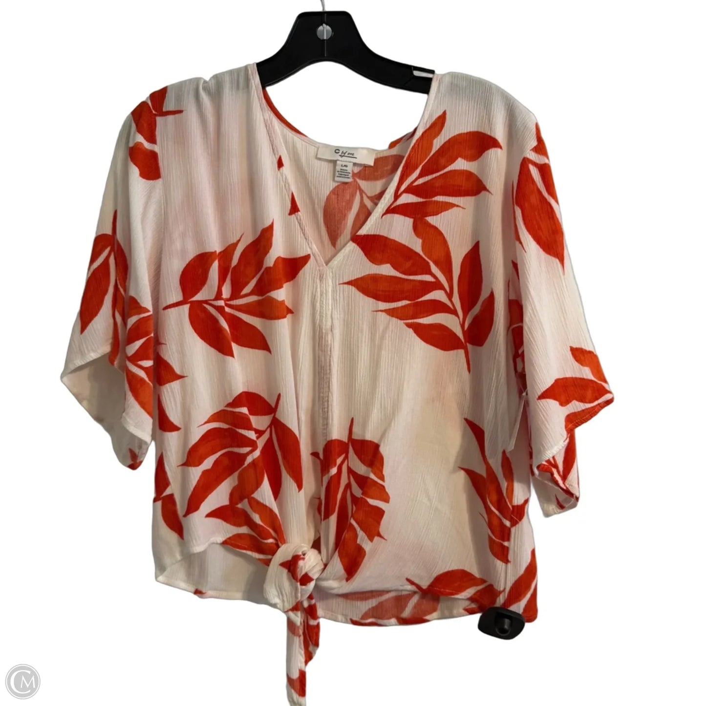 Top Short Sleeve By Clothes Mentor In White, Size: L