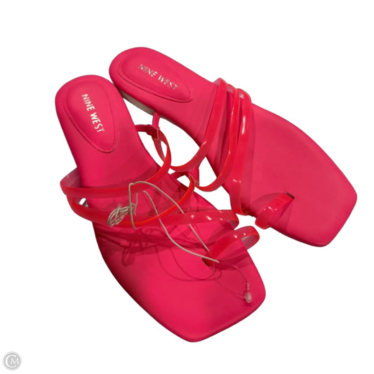 Sandals Flats By Nine West In Pink, Size: 8.5