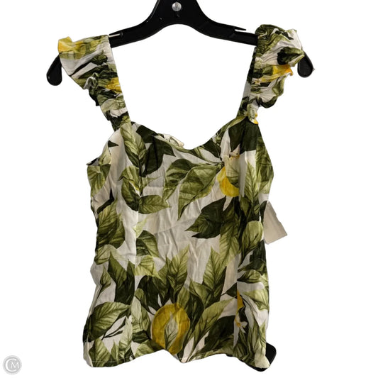 Top Sleeveless By H&m In Tropical Print, Size: Xs