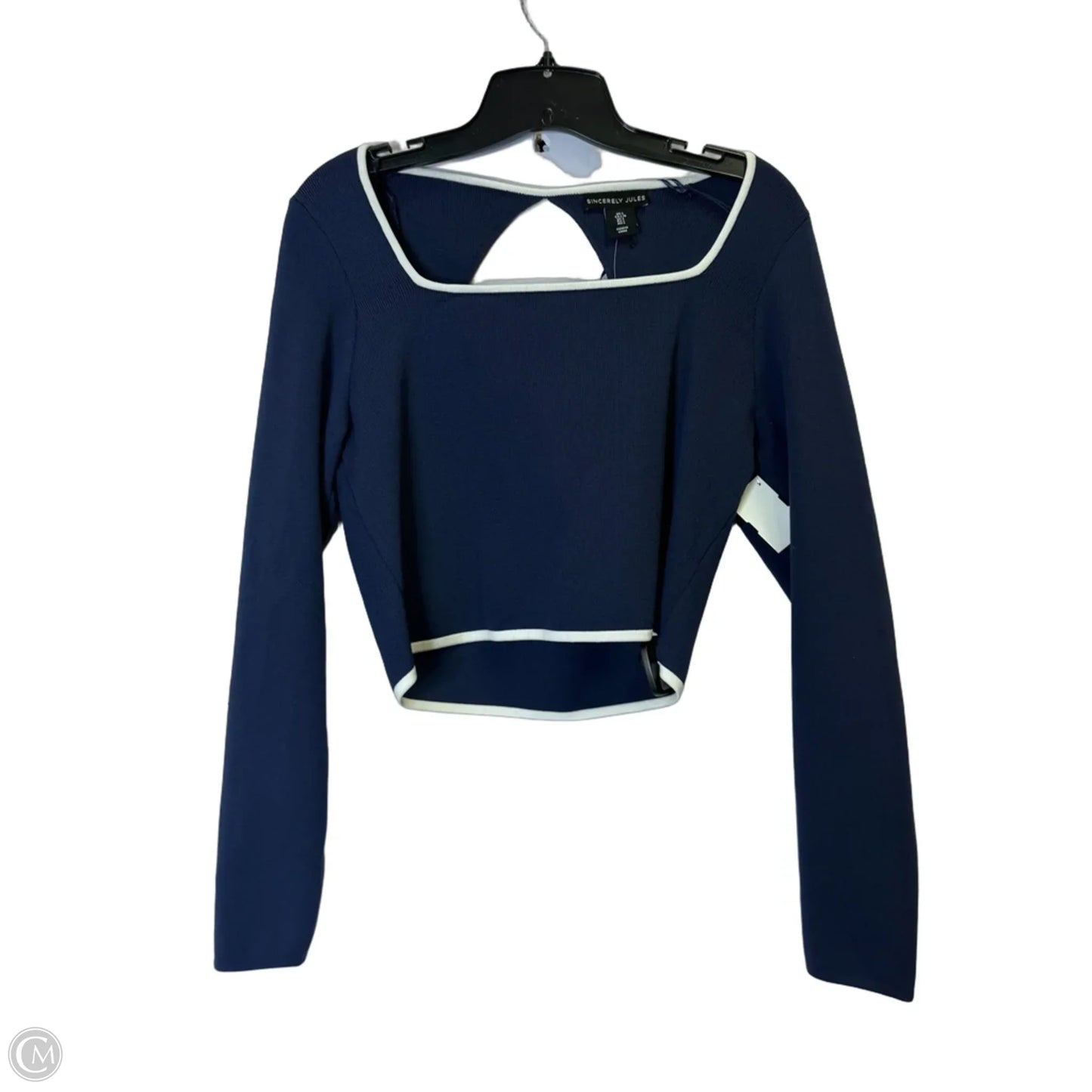 Top Long Sleeve By Sincerely Jules In Blue, Size: L