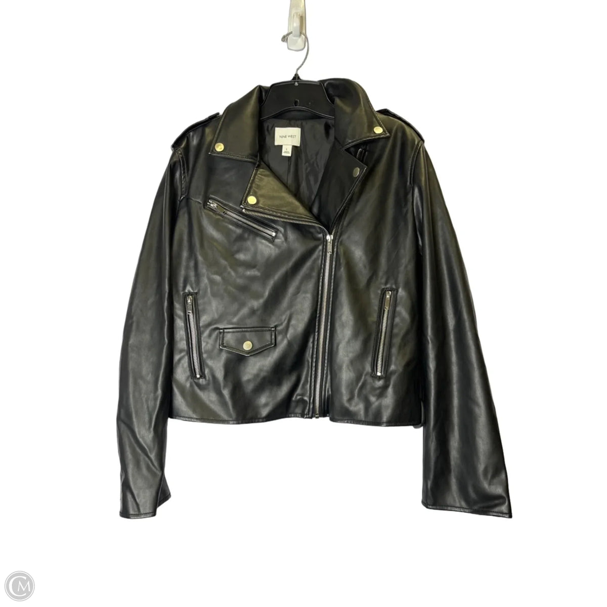 Jacket Moto By Nine West In Black, Size: L