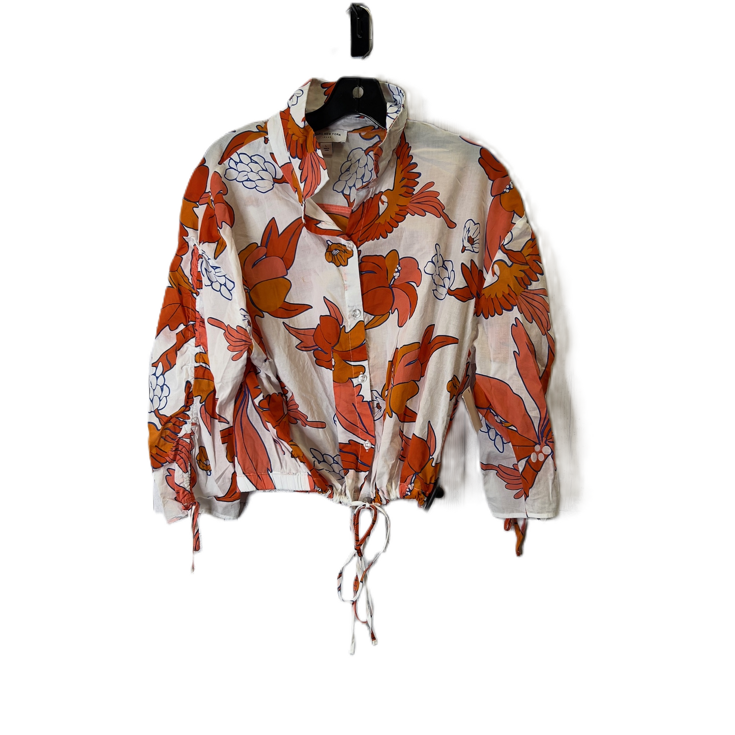 Top Long Sleeve By Marc New York In Floral Print, Size: L