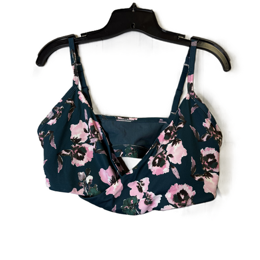 Athletic Bra By Fabletics In Floral Print, Size: L