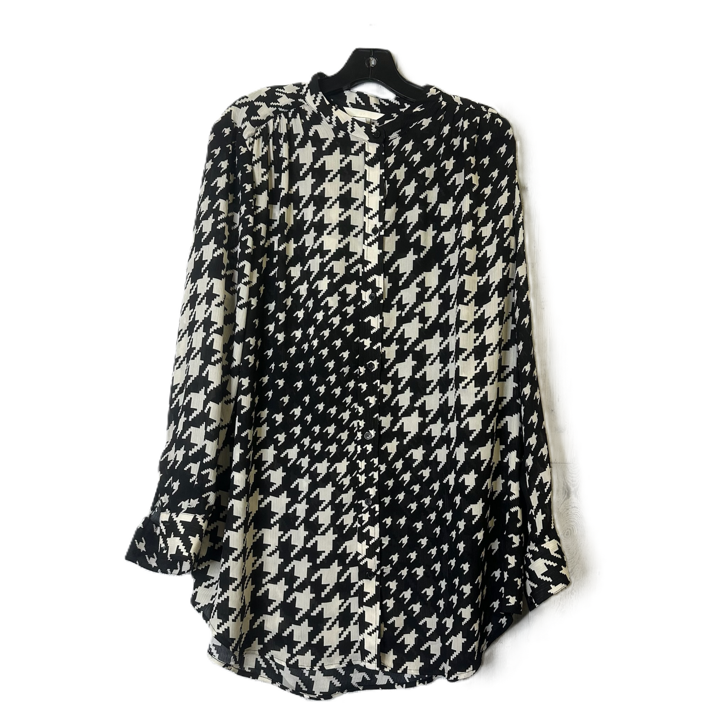 Top Long Sleeve By H&m In Black & Cream, Size: Xl