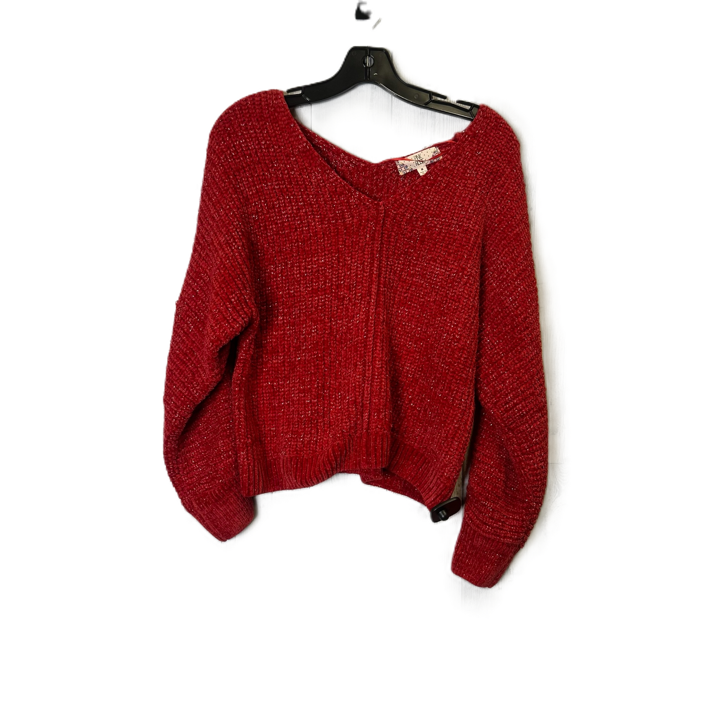 Sweater By Pink Rose In Red, Size: M