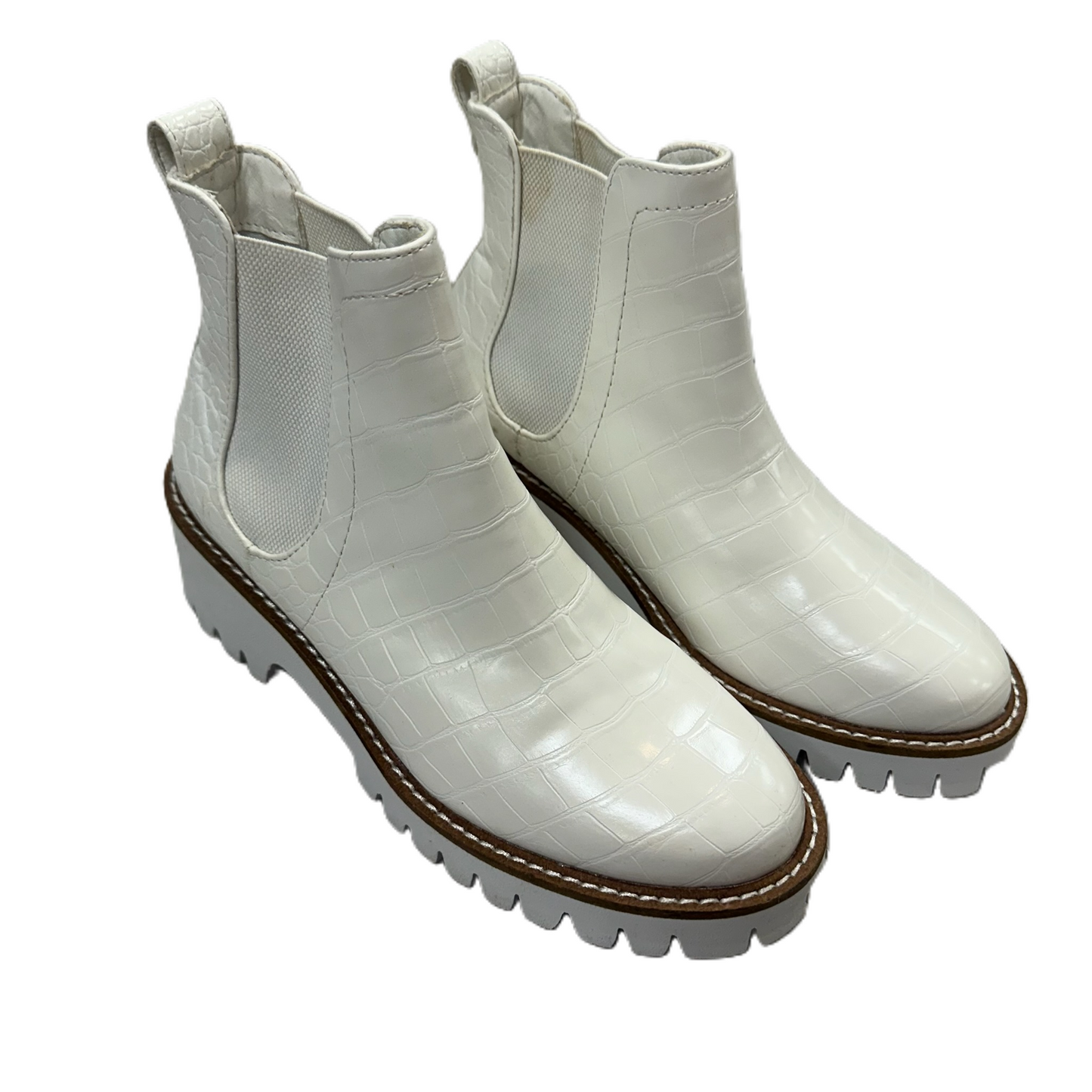 Boots Ankle Heels By Coconuts In White, Size: 6